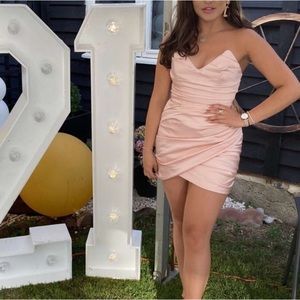 House‎ of CB Emanuela Blush Satin Dress NWOT size XS